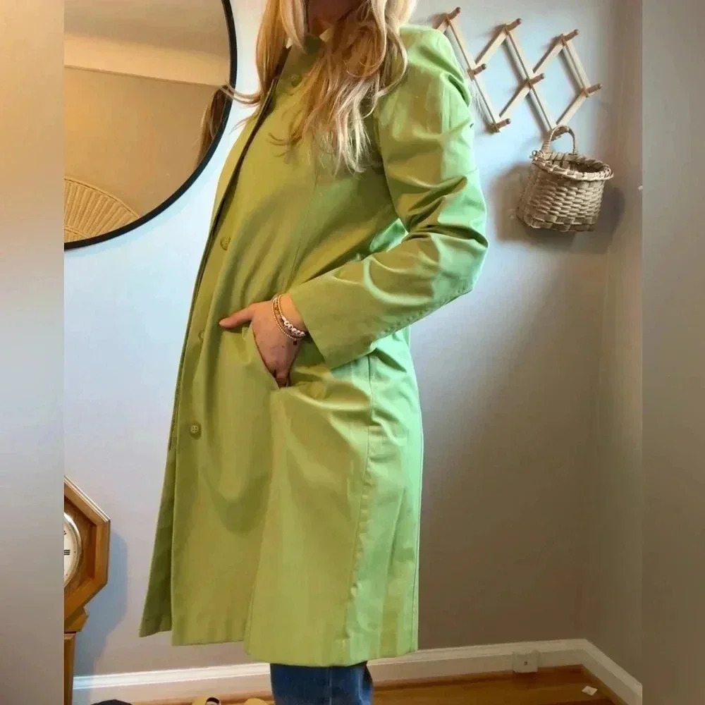 Jones New York Lime Green Coat /liner Size SMALL